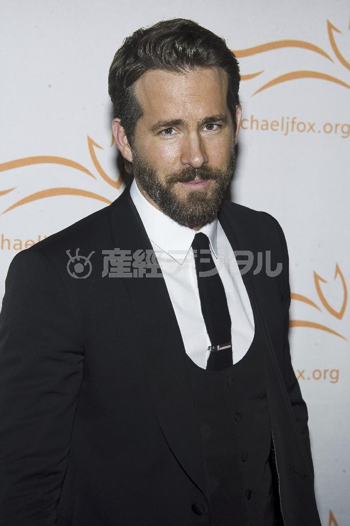 カナダの俳優、ライアン・レイノルズさん＝２０１４年１１月２２日、米ニューヨーク（ＡＰ）