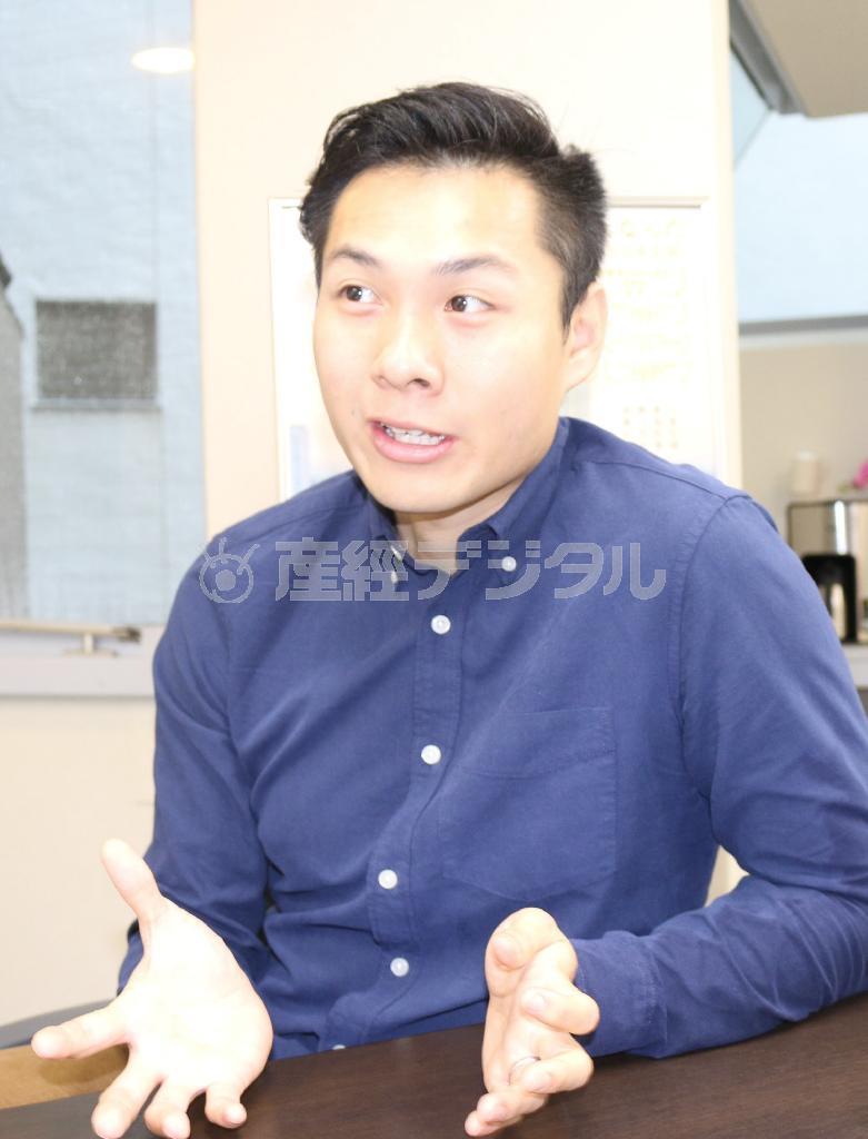 「来年２月からは英国で英語による時代劇の撮影に入ります」と語るアンソニー・チェン監督＝２０１４年１０月６日（高橋天地撮影）