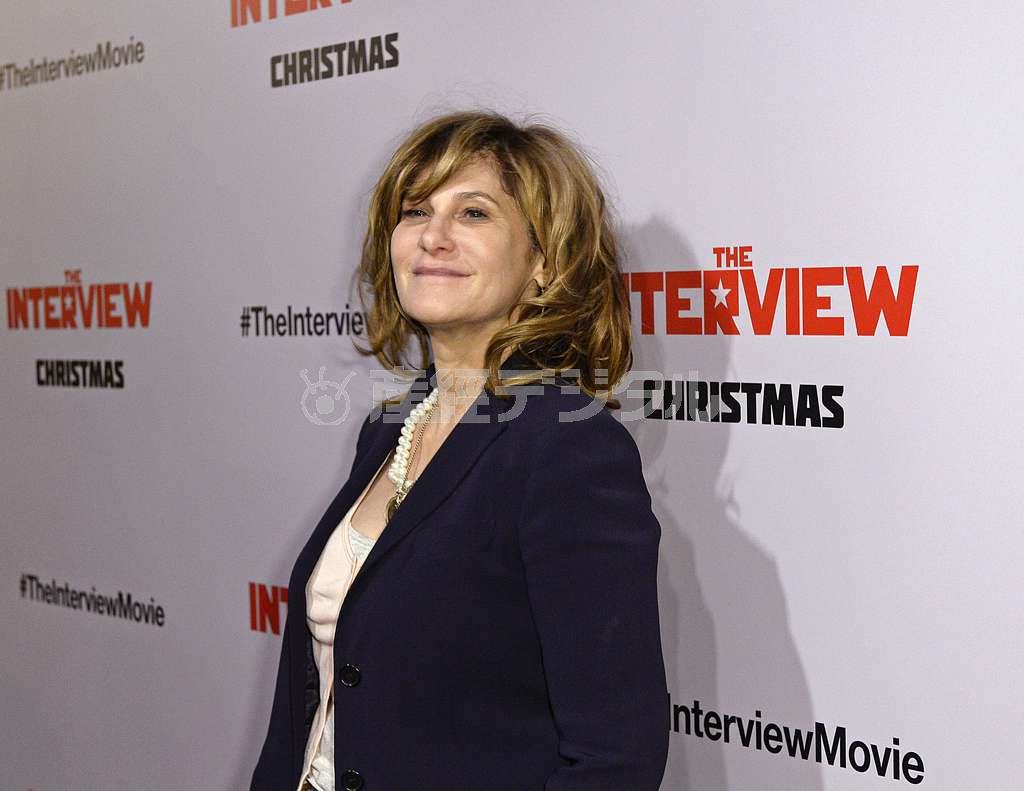 ソニー・ピクチャーズ・エンタテインメント（ＳＰＥ）のエイミー・パスカル共同会長＝２０１４年１２月１２日、米カリフォルニア州ロサンゼルス（ロイター）