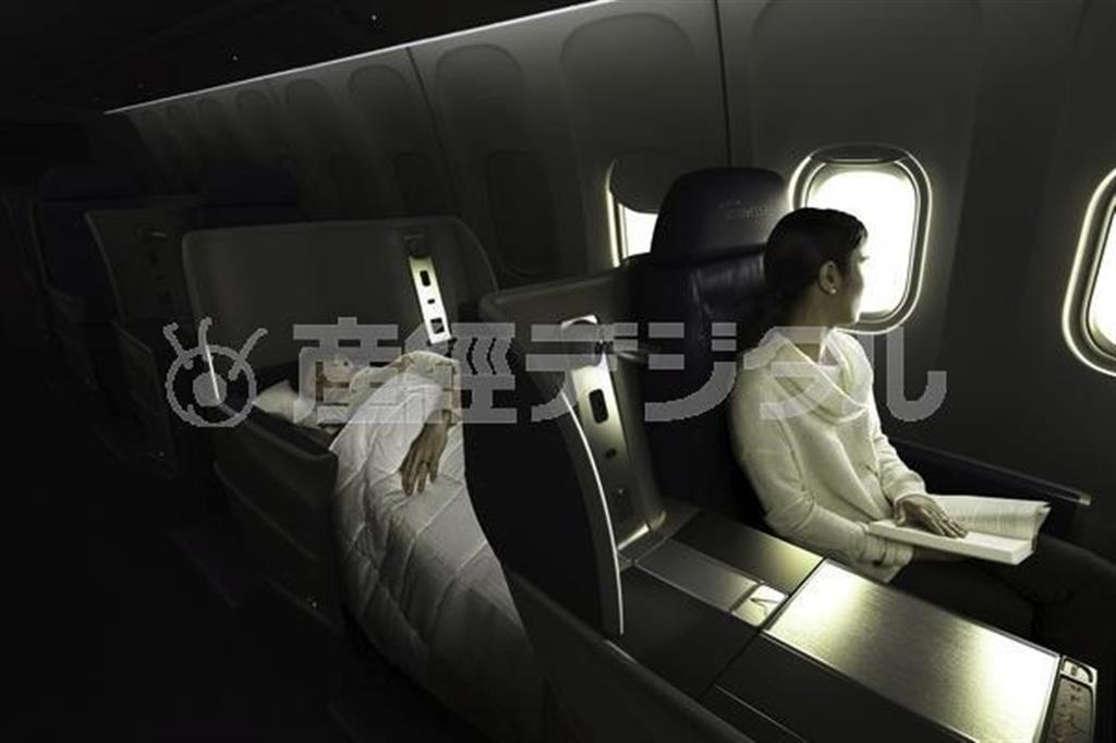 デルタ航空ビジネスクラスのシート（提供写真）
