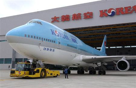 大韓航空の機体＝２００２年、韓国・仁川国際空港（聯合＝共同）
