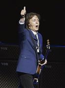 ビートルズの元メンバーで英歌手のポール・マッカートニーさん＝２０１４年１０月１日、米テキサス州サンアントニオ（ＡＰ）