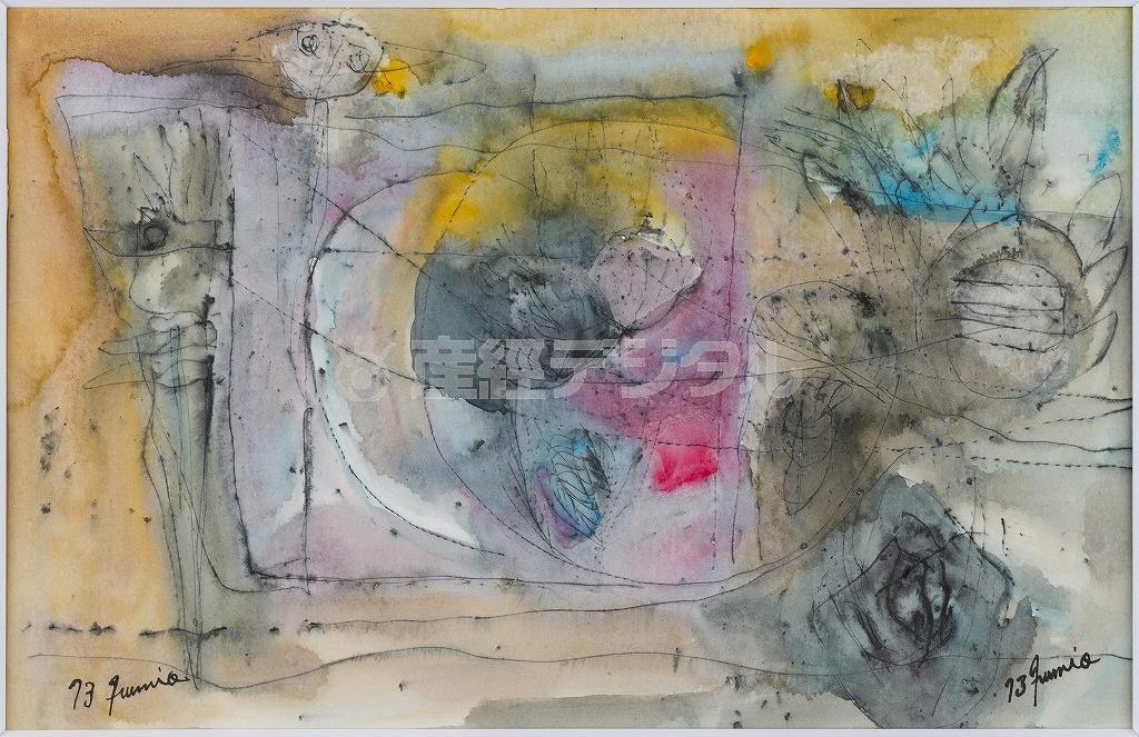 難波田史男「青年」１９７３年（世田谷美術館蔵、提供写真）