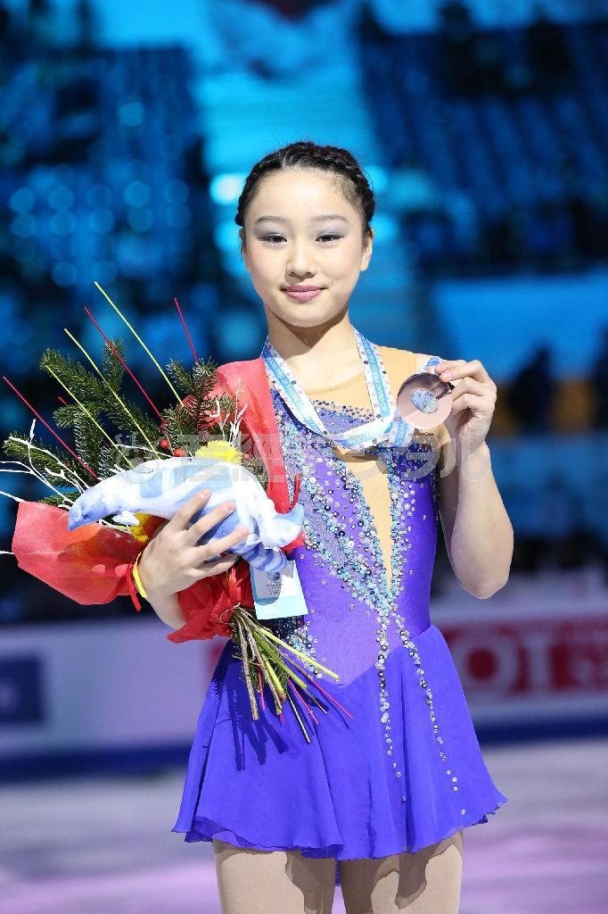 フィギュアスケートの樋口新葉（わかば）選手（１３歳、中学２年生）。（Ｃ）ＪａｐａｎＳｐｏｒｔｓ