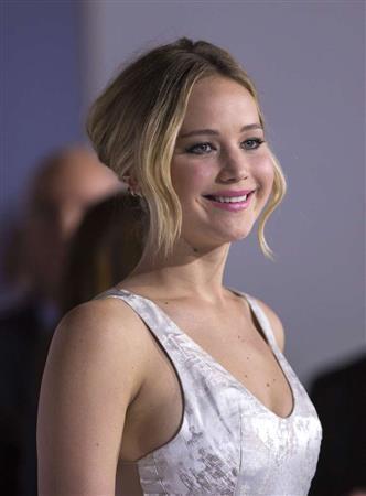 米女優、ジェニファー・ローレンスさん＝２０１４年１１月１８日、米カリフォルニア州ロサンゼルス（ロイター）
