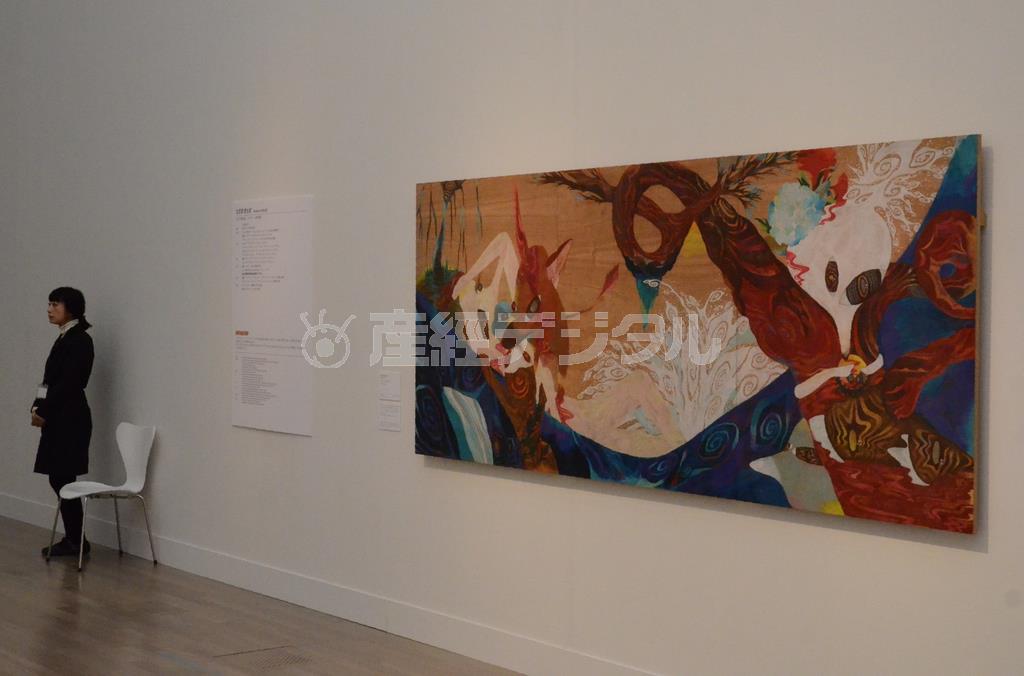 古武家賢太郎「ナミ＿ト＿キツネ」（２０１１年）ＳＣＡＩ＿ＴＨＥ＿ＢＡＴＨＨＯＵＳＥ＝２０１４年１２月１２日、東京都港区（原圭介撮影）