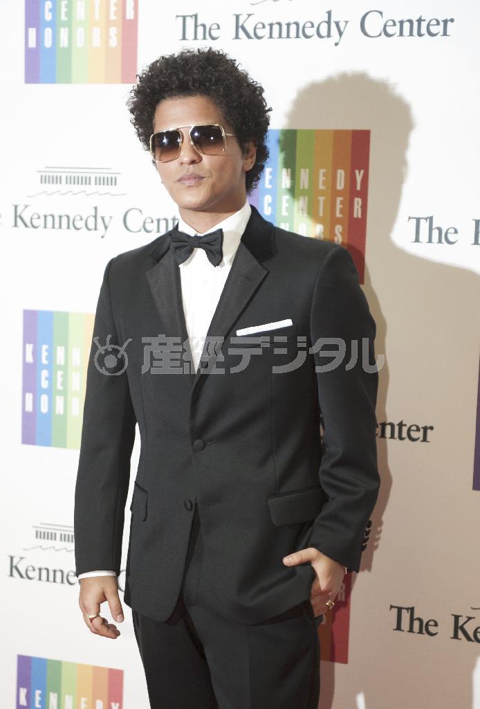 米歌手、ブルーノ・マーズさん＝２０１４年１２月６日、米国・首都ワシントン（ＡＰ）