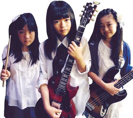 徳島の子供によるバンド、しんまち七色ばんど（提供写真）