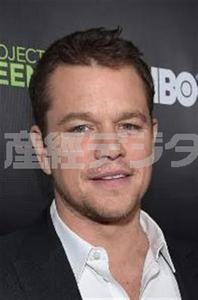 米俳優、マット・デイモンさん＝２０１４年１１月８日、米カリフォルニア州ロサンゼルス（ＡＰ）