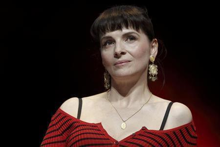 仏女優、ジュリエット・ビノシュさん＝２０１４年１０月１７日、フランス・リヨン（ＡＰ）