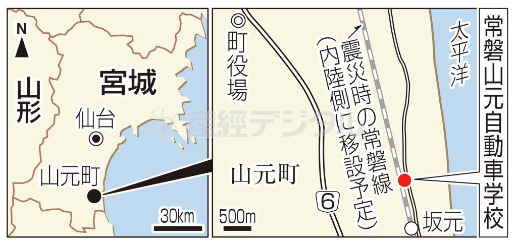宮城県亘理郡山元町の常磐山元自動車学校
