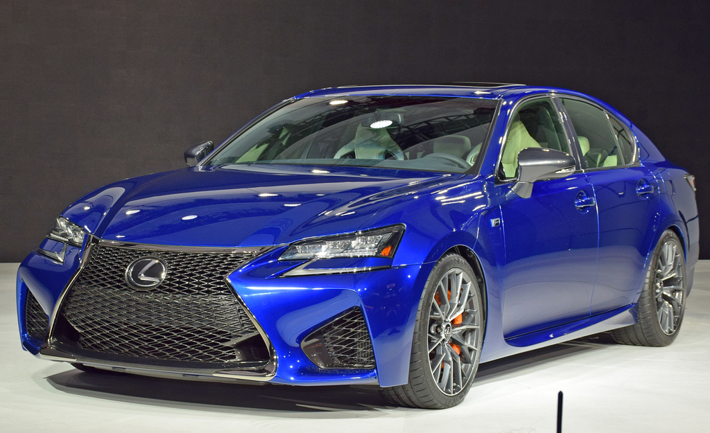 ベールを脱いだレクサス「ＧＳＦ」＝米デトロイト（撮影・大竹信生）