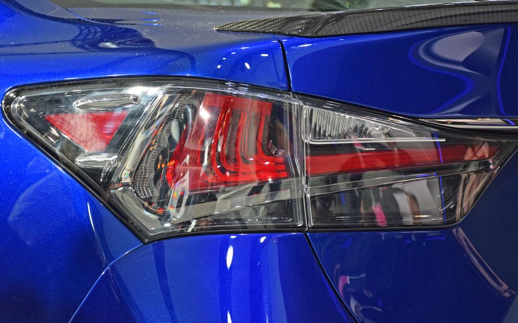 レクサス「ＧＳＦ」のテールランプ＝米デトロイト（撮影・大竹信生）