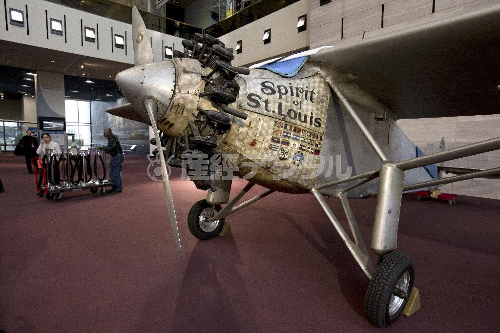 プロペラ機「スピリット・オブ・セントルイス号」＝２０１５年１月１５日、米国・首都ワシントンン（ＡＰ）