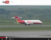 中国が近く就航する小型ジェット機「ＡＲＪ」（ユーチューブより）