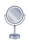 コンパクトサイズで明るく見やすい「ビジョーナ 拡大鏡“引き寄せミラー”」の卓上タイプ（丸小）