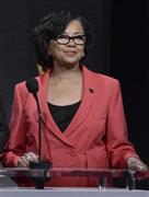 映画芸術科学アカデミーのシェリル・ブーン・アイザックス会長＝２０１５年１月１５日、米カリフォルニア州ビバリーヒルズ（ＡＰ）