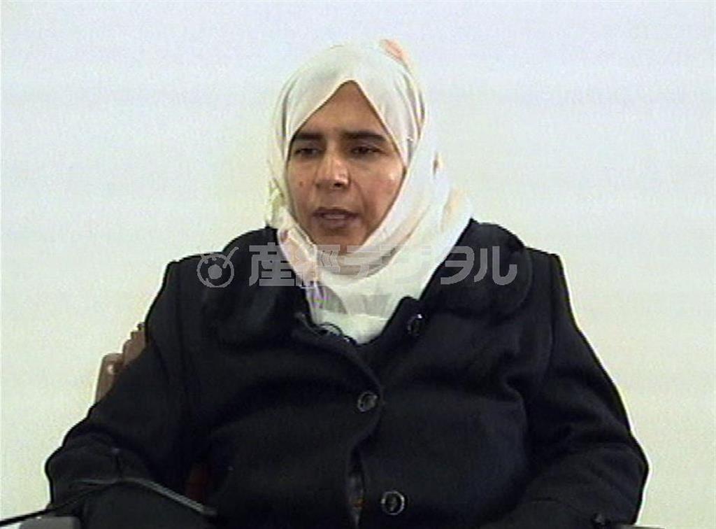 ２００５年１１月、ヨルダン国営テレビが放映したイラク人女性、サジダ・リシャウィ死刑囚（ＡＰ）