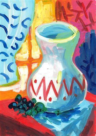 しりあがり寿「絵画のぞんざいな回転について」つぼの絵（提供写真）