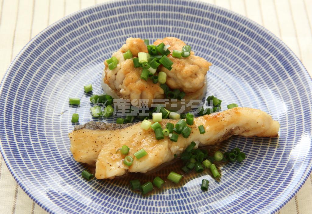 タラの和風ステーキ。※２５１ｋｃａｌ、塩分２．５グラム（１人分）