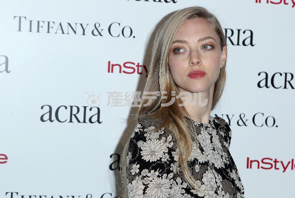 米女優、アマンダ・サイフリッドさん＝２０１４年１２月１０日、米ニューヨーク（ＡＰ）