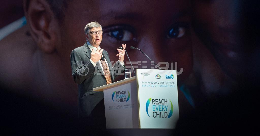 「人工知能は危険」との認識を示したマイクロソフト創業者のビル・ゲイツ氏＝２０１５年１月２７日、ドイツ・首都ベルリン（ＡＰ）