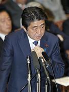 参院予算委で答弁する安倍晋三首相＝３日午後