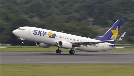 離陸するスカイマーク機