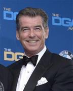 アイルランド出身の俳優、ピアース・ブロスナンさん＝２０１５年２月８日、米カリフォルニア州ロサンゼルス（ロイター）