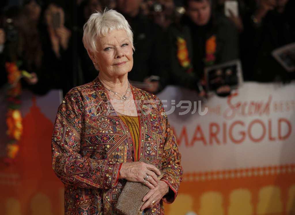 英女優、ジュディ・デンチさん＝２０１５年２月１７日、英国・首都ロンドン（ロイター）