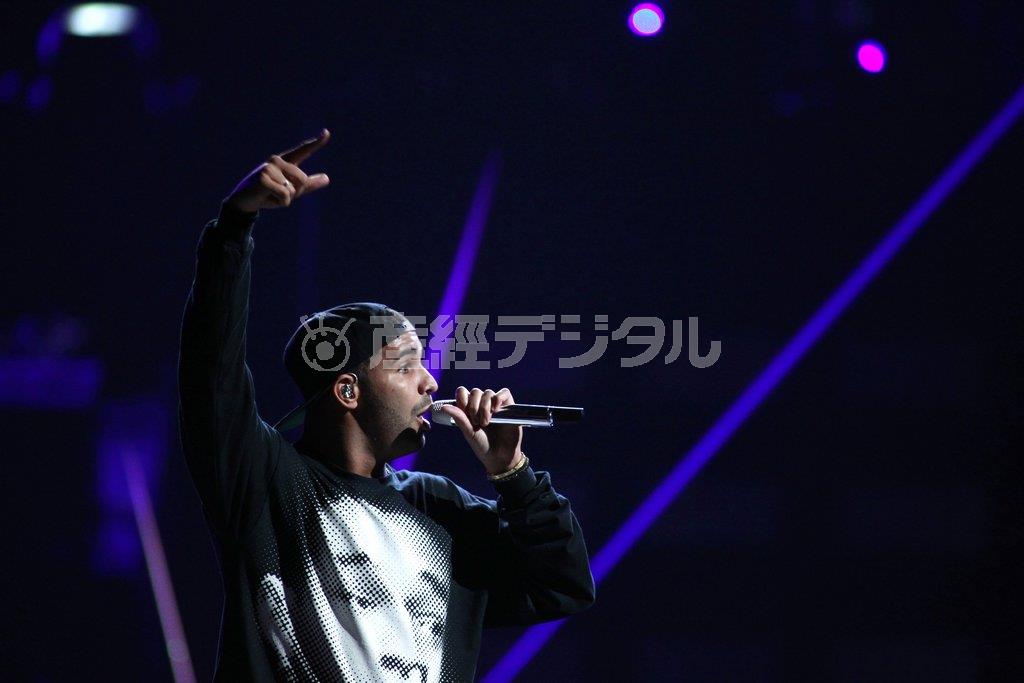 カナダのラップ歌手、ドレイクさん＝２０１５年２月１３日、米ネバダ州ラスベガス（ロイター）