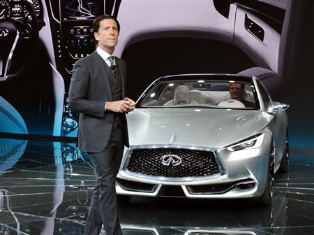 「Ｑ６０コンセプト」と、発表会でプレゼンするアルバイサ氏