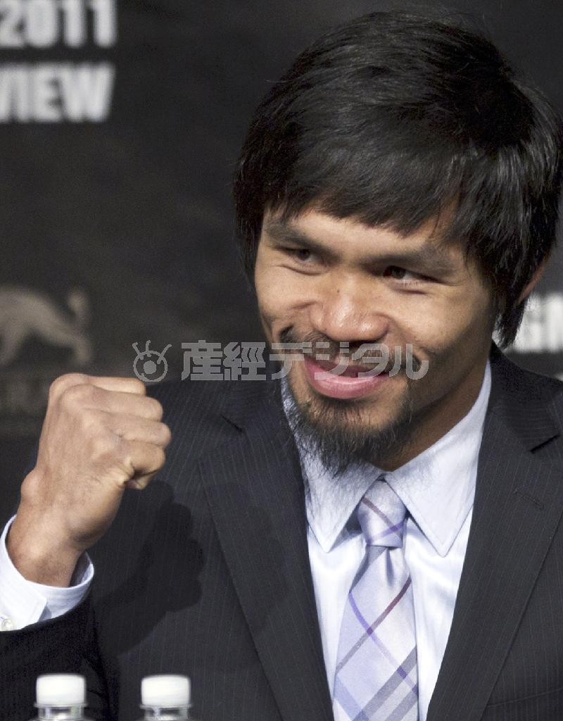 プロボクシング、フィリピンのマニー・パッキャオ選手＝２０１１年５月４日、米ネバダ州ラスベガス（ＡＰ）