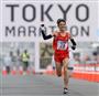 日本勢トップでゴールした今井正人＝２０１５年２月２２日、東京都江東区（山田俊介撮影）