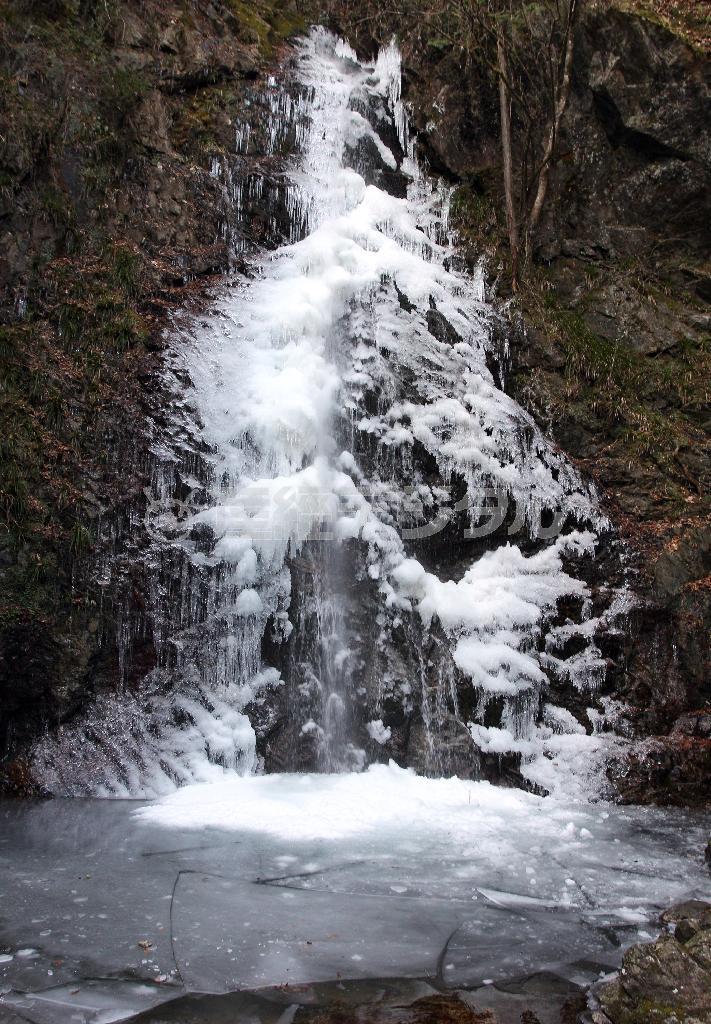 結氷の滝＝２０１５年１月４日、東京都西多摩郡檜原村（野村成次撮影）
