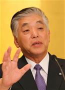 鹿島の社長交代に関する会見に臨む押味至一次期社長＝２４日午後、東京都千代田区