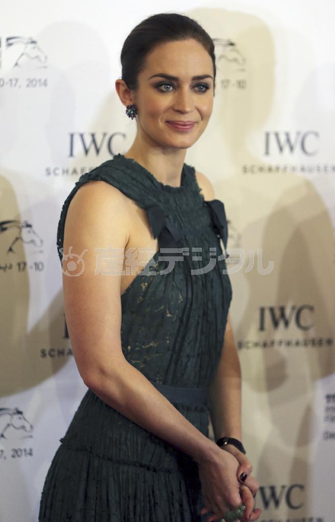 英女優、エミリー・ブラントさん＝２０１４年１２月１１日、アラブ首長国連邦・ドバイ（ＡＰ）
