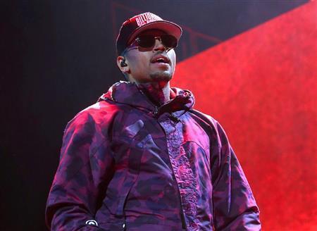 米歌手、クリス・ブラウンさん＝２０１５年２月１６日、米ニューヨーク（ＡＰ）