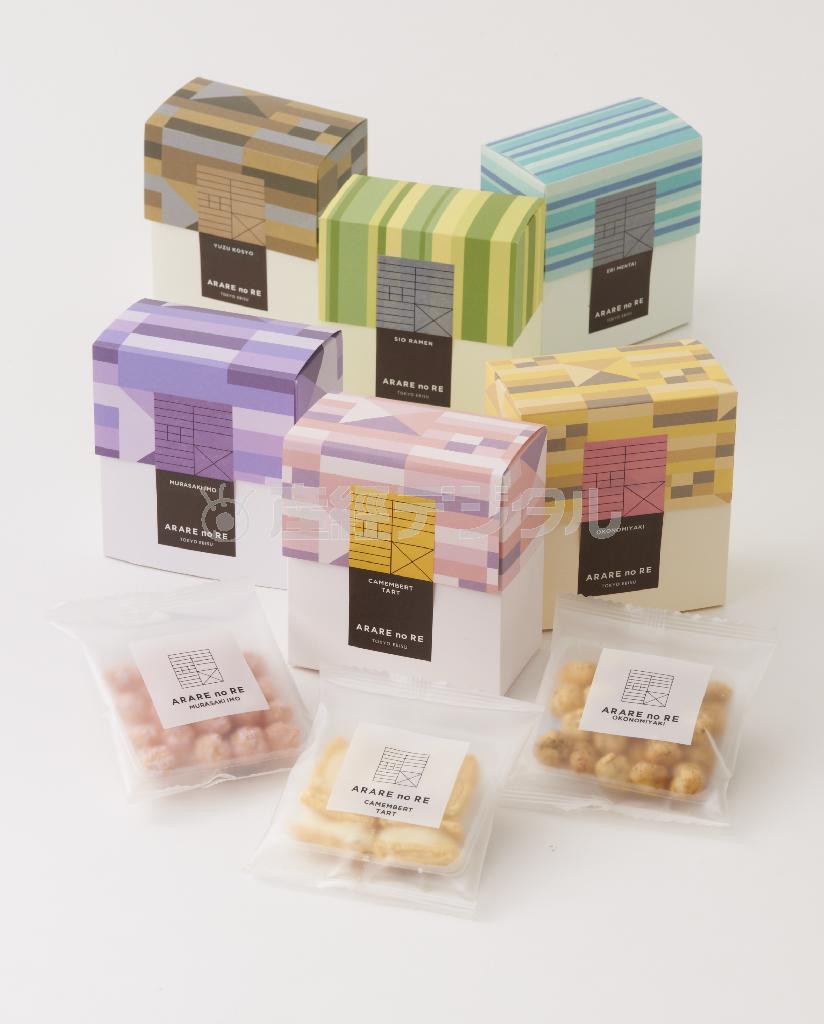 【金賞】精華堂霰総本舗／ＡＲＡＲＥ＿ｎｏ＿ＲＥ。あられ本来のおいしさを無農薬、無化学肥料でつくられた安心、安全の食材を使って探求し、とりどりの色と形も楽しい４８種類にも及ぶ味わいと食感が待ち受ける（提供写真）