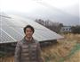 耕作放棄地での太陽光発電を進める大友哲さん