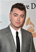 英歌手、サム・スミスさん＝２０１５年２月７日、米カリフォルニア州ビバリーヒルズ（ＡＰ）