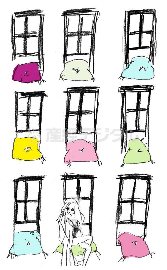 立派な金座布団にドキドキ（平松昭子さん提供）。ｈｔｔｐ：／／ｋｉｍｏｎｏｓｎａｃｋ．ｂｌｏｇｓｐｏｔ．ｃｏｍ