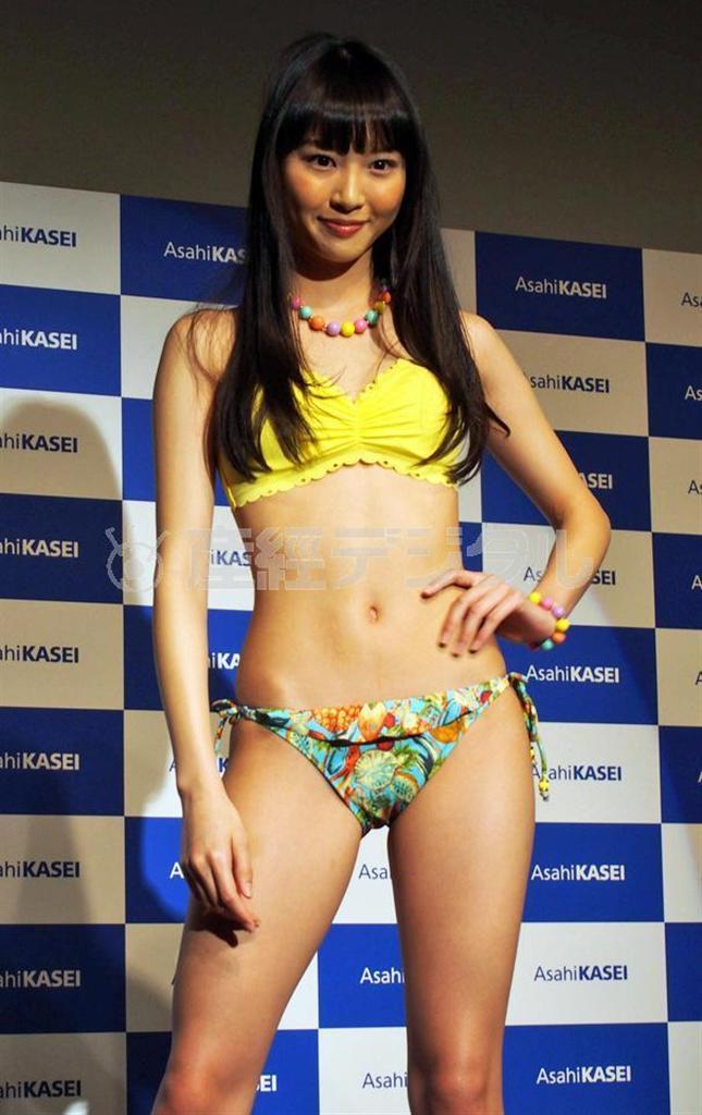 ２０１５年の旭化成グループキャンペーンモデルに決まった山下永夏さん＝１０日、東京都千代田区丸の内の東京国際フォーラム（会田聡撮影）