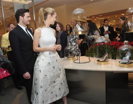 英女優、リリー・ジェームズさん＝２０１５年３月９日、米ニューヨーク（ＡＰ）