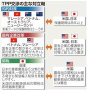 ＴＰＰ交渉の主な対立軸