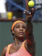 女子テニスの世界ランク１位、米国のセリーナ・ウィリアムズさん＝２０１５年３月１７日、米カリフォルニア州インディアンウェルズ（ＡＰ）