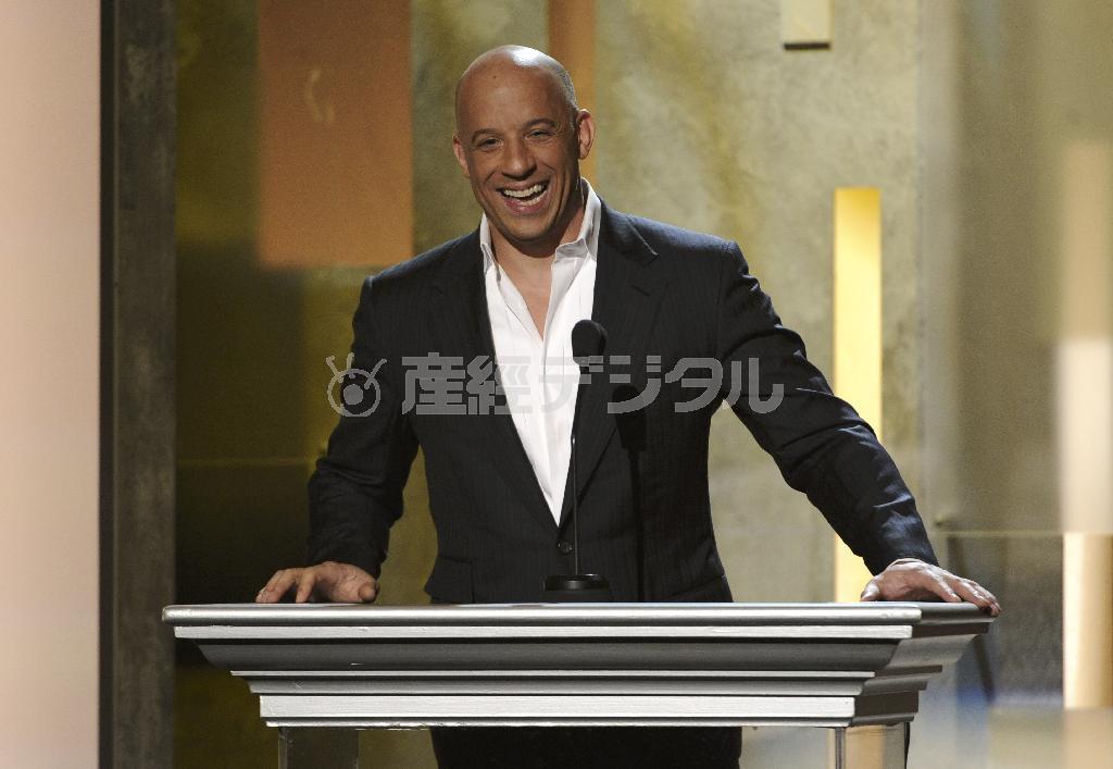 米俳優、ヴィン・ディーゼルさん＝２０１４年２月２２日、米カリフォルニア州パサデナ（ＡＰ）