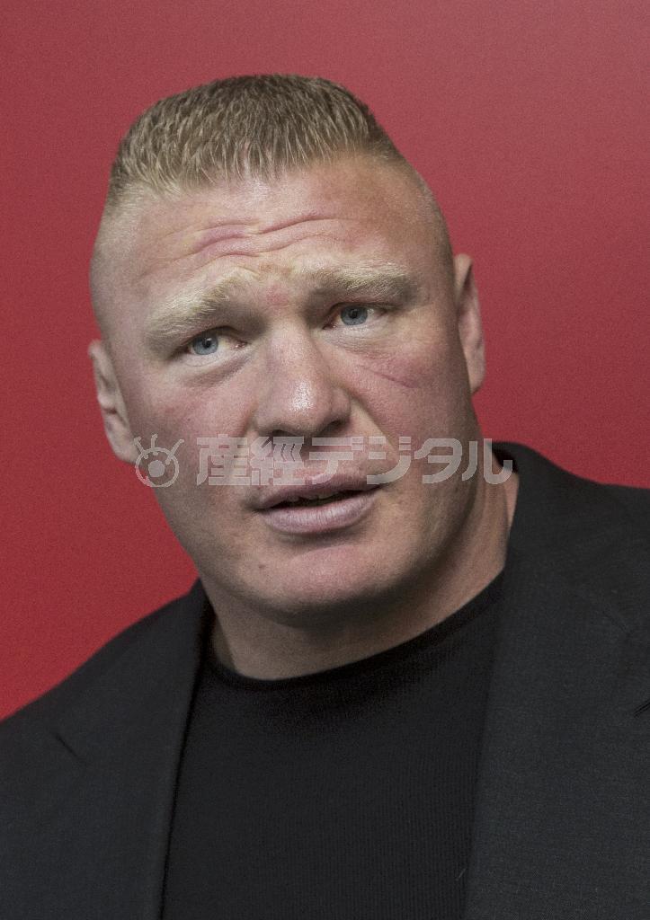 米プロレス団体ＷＷＥの現ヘビー級王者、ブロック・レスナー選手＝２０１５年３月２４日、米カリフォルニア州ロサンゼルス（ＡＰ）