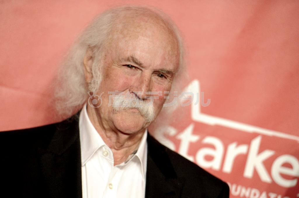 米国の伝説的ロックミュージシャン、デービッド・クロスビーさん＝２０１５年２月６日、米カリフォルニア州ロサンゼルス（ＡＰ）