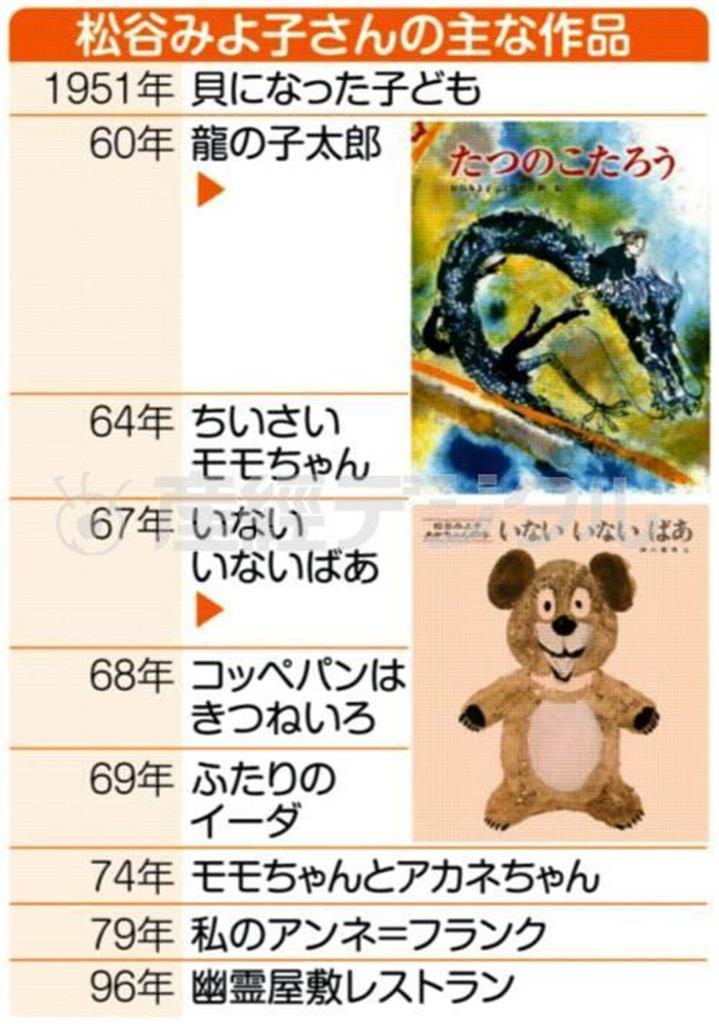 児童文学作家、松谷みよ子さんの主な作品